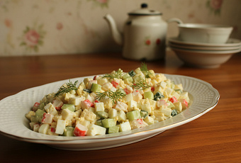 Секрет советского крабового салата: рецепт, который покорит гостей