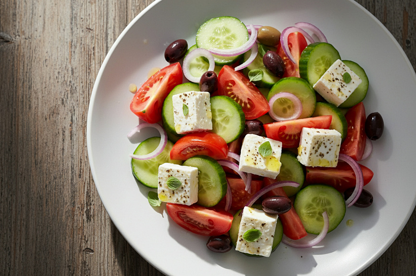 Ленивый греческий салат из TikTok, который лучше классического рецепта