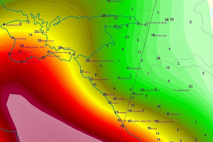 Сочи побил рекорд осадков: 91 мм дождя за сутки в Краснодарском крае