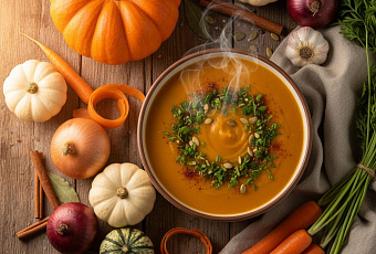 Суп-пюре из тыквы: рецепт осеннего блюда с овощами и специями