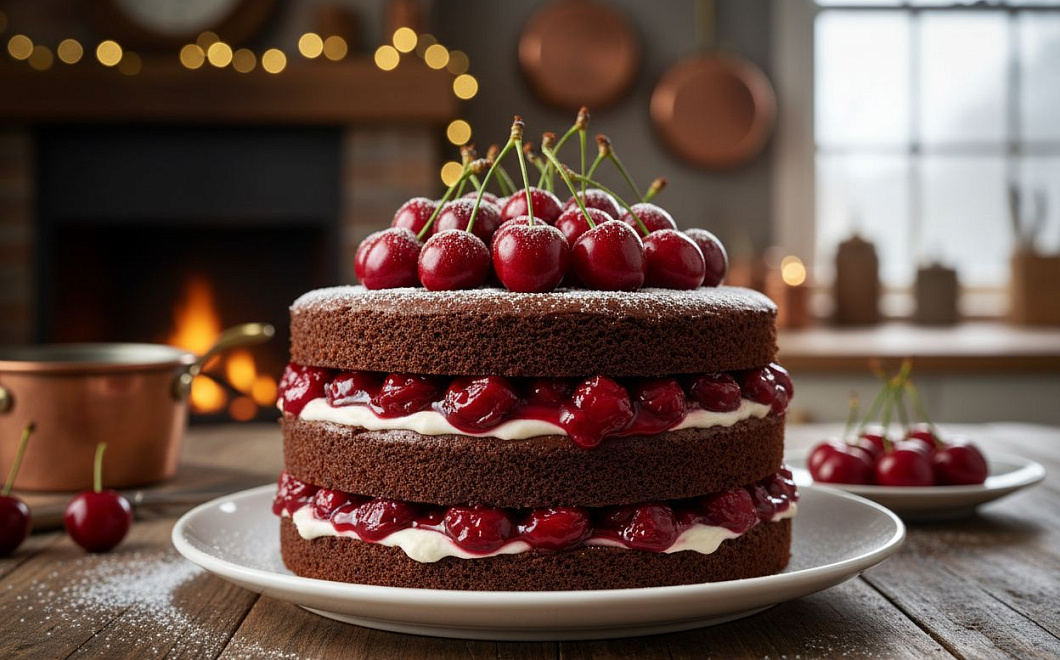 Шоколадный торт Зимняя вишня: рецепт десерта с вишней и шоколадом