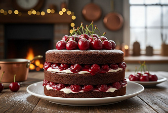 Шоколадный торт Зимняя вишня: рецепт десерта с вишней и шоколадом