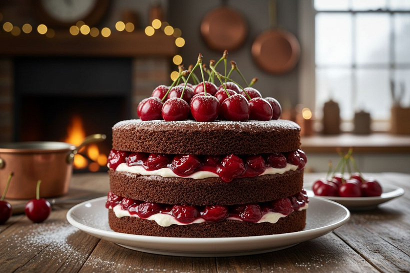 Шоколадный торт Зимняя вишня: рецепт десерта с вишней и шоколадом