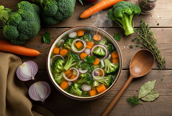 Овощной суп с брокколи, пошаговый рецепт 