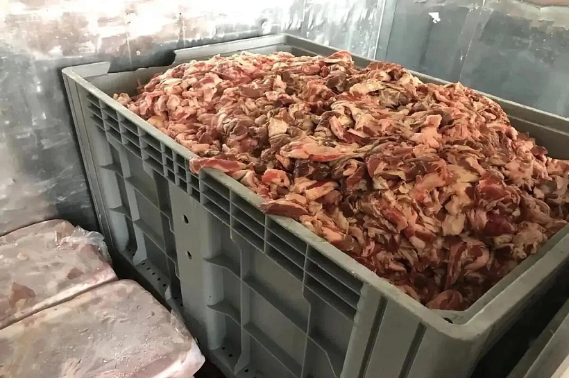 На Кубани пресекли перевозку 2 тонн мяса без документов