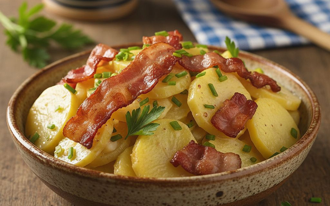 Немецкий картофельный салат с беконом: яркое национальное блюдо Германии