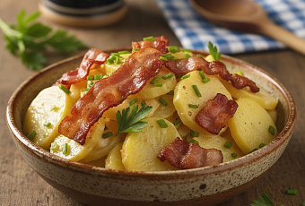 Немецкий картофельный салат с беконом: яркое национальное блюдо Германии