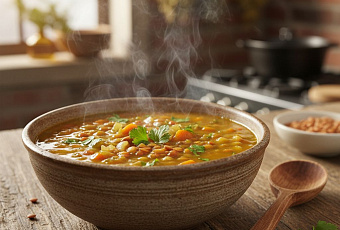 Суп из трёх видов чечевицы: рецепт полезного и сытного блюда