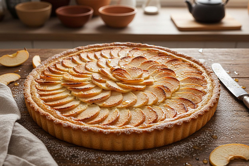 Французский яблочный пирог с франжипаном: простой рецепт роскошного десерта