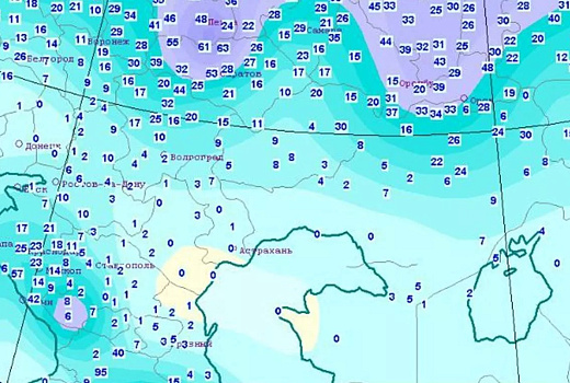 Синоптик Тишковец показал, где в Краснодарском крае выросли сугробы до 57 см