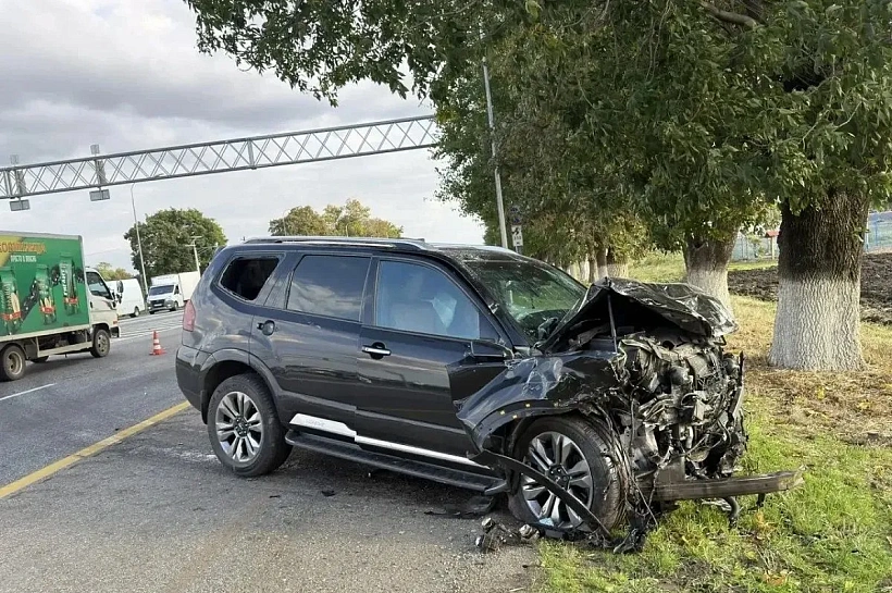 Двое взрослых и двое детей пострадали в массовом ДТП на трассе в Краснодарском крае