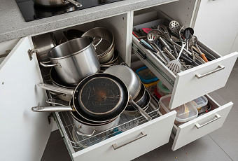 Худшие способы хранения кастрюль и сковородок, три ошибки почти всех