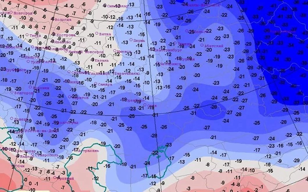 Краснодар был холоднее Москвы на Крещение, в крае зафиксировали -18°C