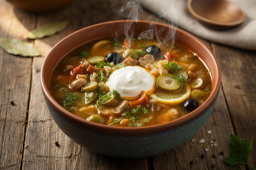 Сборная грибная солянка, пошаговый рецепт