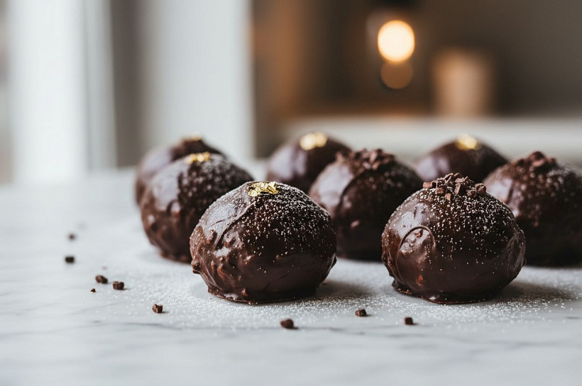 Нежные трюфельные пирожные из простых продуктов, тающие во рту