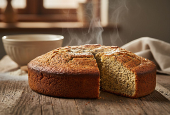 Домашний кекс с маковой начинкой, нежный мякиш и хрустящая корочка