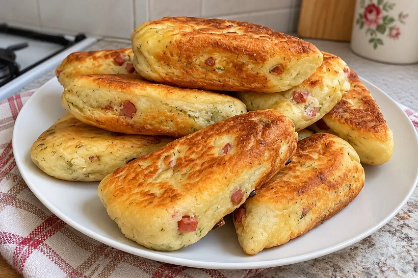 Из трёх картофелин готовлю целую гору пирожков: мягкое тесто уже с начинкой — можно жарить или печь