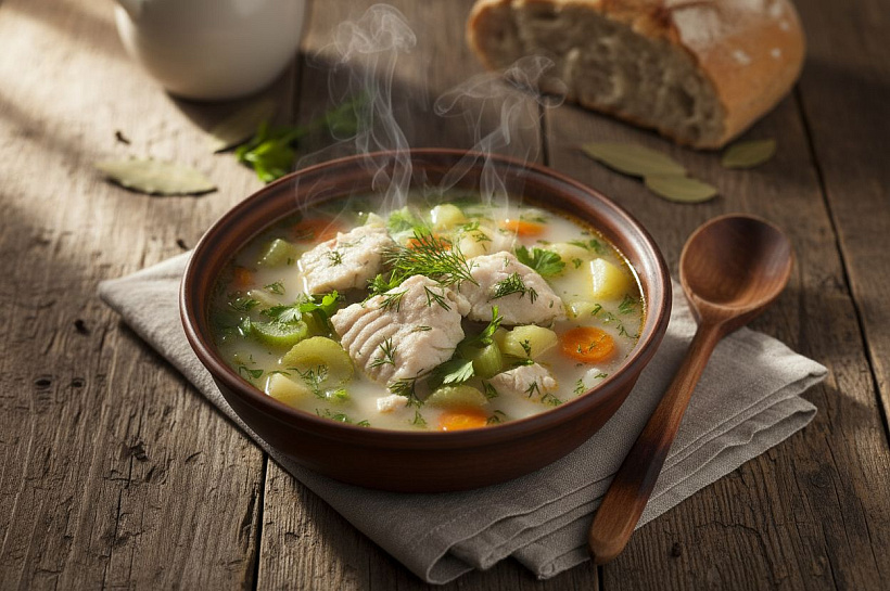 Рыбный суп с сельдереем, пошаговый рецепт приготовления с ингредиентами