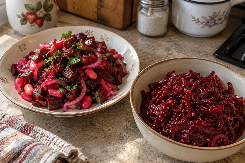 Из одной свёклы готовлю сразу два салата: вкус совершенно разный, а продукты самые простые