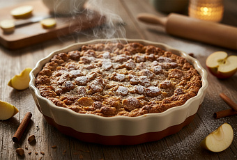 Простой насыпной яблочный пирог, пошаговый рецепт с фото