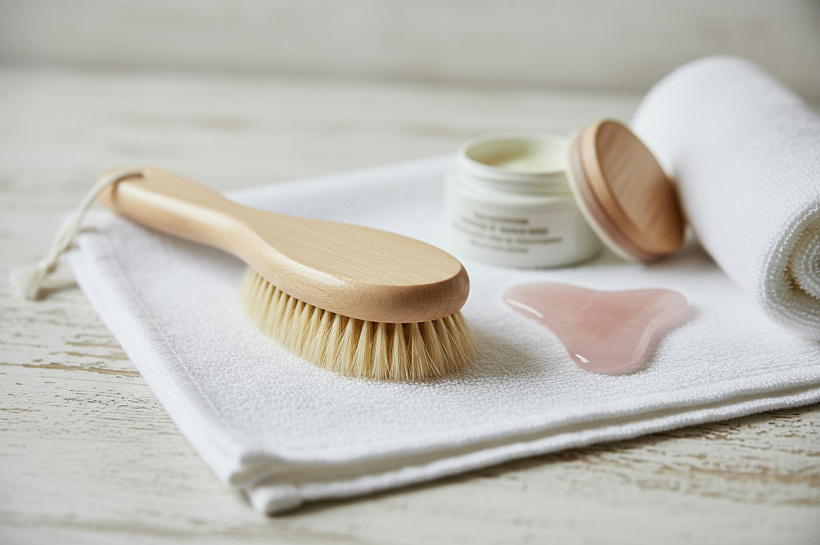 Сухой массаж щёткой: как простой ритуал убирает отёки и меняет фигуру