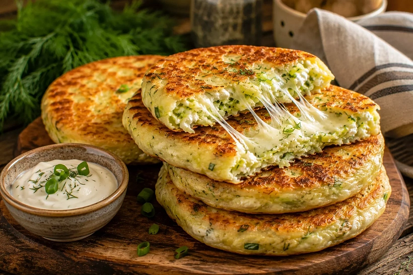 Тру кабачок, смешиваю с творогом и сыром: пышные ленивые хачапури на сковороде 