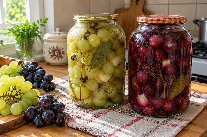 Маринуем виноград со специями и горчицей: закуска выходит кисло-сладкой и пикантной
