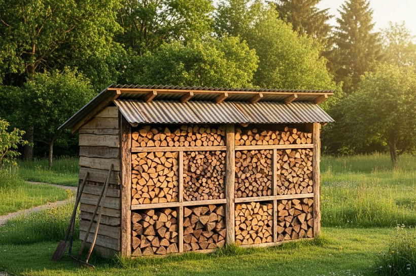 Как построить дровяник своими руками: простые и красивые решения для дачи