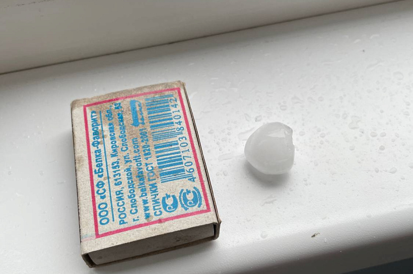 От горошины до перепелиного яйца: крупный град прошел в Краснодаре