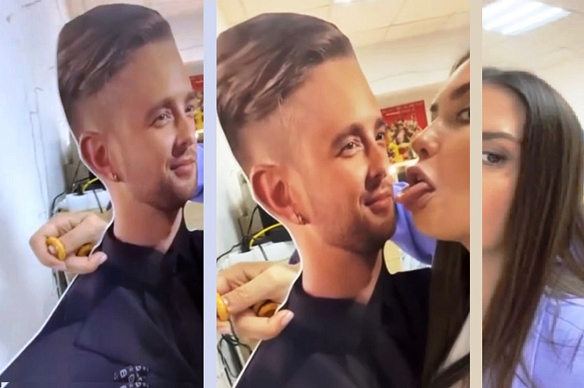 Потрогала языком стоячок: актриса Агата Муцениеце обслюнявила картонку Егора Крида