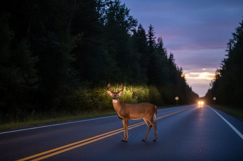 Дикие животные на дорогах: угроза безопасности водителей и способы защиты