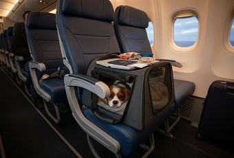 Правила перевозки домашних животных в самолетах и поездах в 2025 году