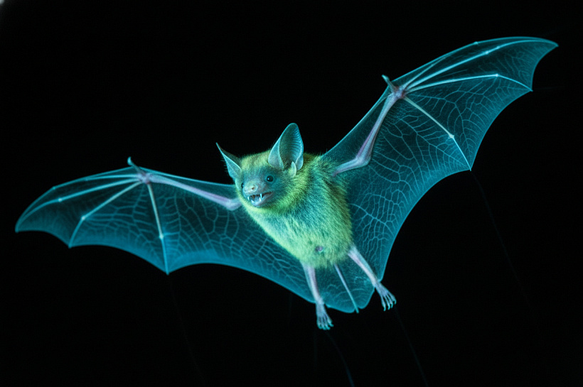 Учёные обнаружили светящихся в темноте летучих мышей, но зачем им их свет, остаётся загадкой