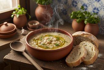 Греческий фасолевый суп: сытный постный рецепт за 30 минут