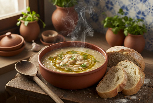 Греческий фасолевый суп: сытный постный рецепт за 30 минут