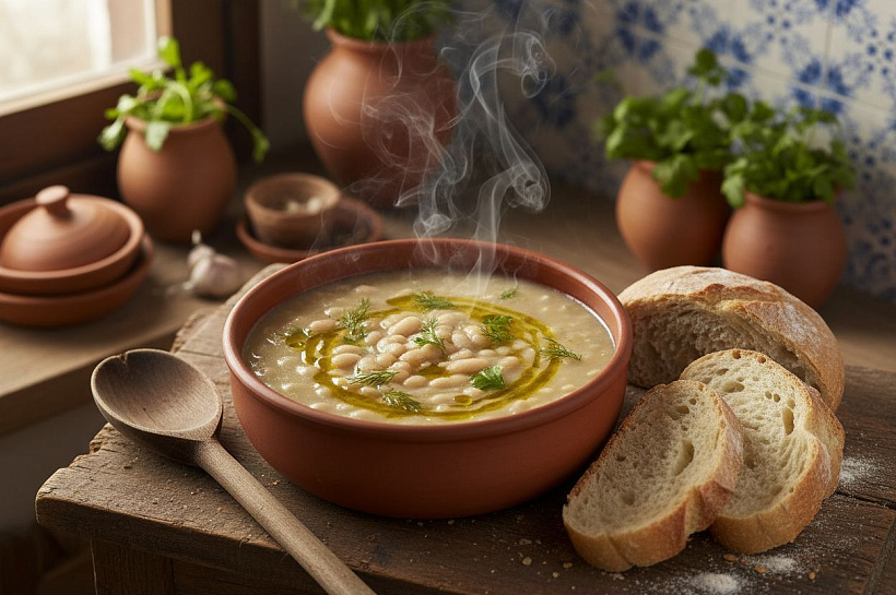 Греческий фасолевый суп: сытный постный рецепт за 30 минут