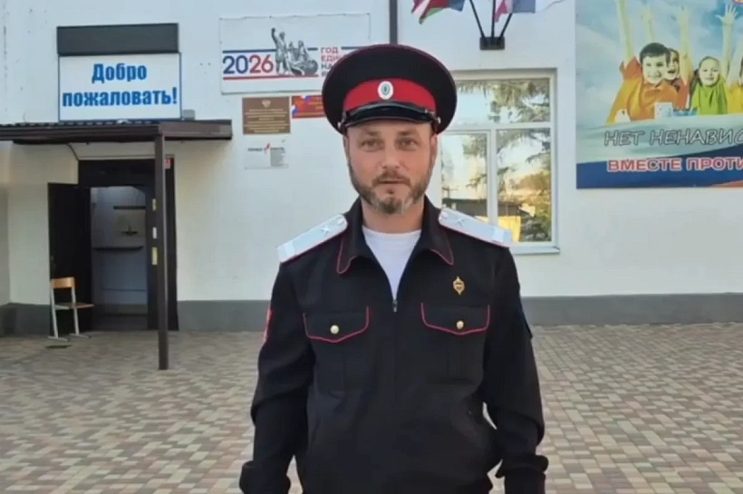 Ветеран СВО и атаман Александр Середа проголосовал в Тимашевском районе
