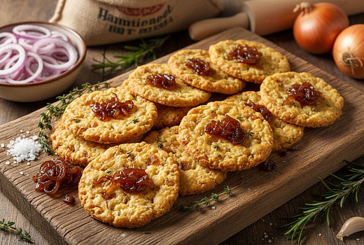 Луковые крекеры за полчаса: хрустящая альтернатива чипсам покоряет гурманов