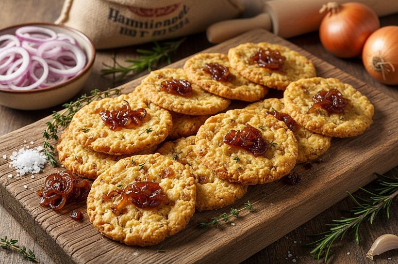 Луковые крекеры за полчаса: хрустящая альтернатива чипсам покоряет гурманов