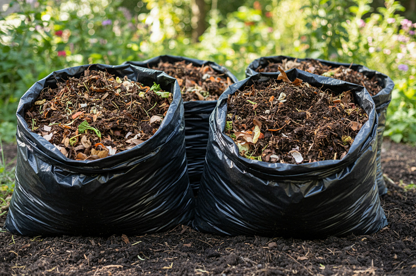 Быстрый компост в мешках: получаем качественное удобрение без хлопот