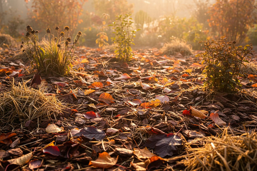 Какие растения нужно мульчировать осенью для защиты от холода