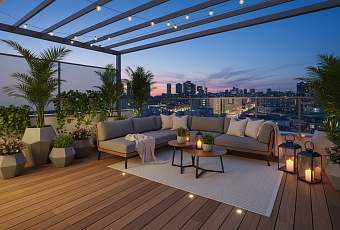 Превращаем террасу в квартире в зону отдыха: идеи для мини-сада и домашнего пляжа