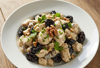 Салат с курицей, черносливом и орехами: нежный, сытный рецепт без хлопот