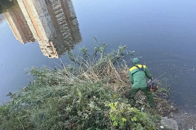 С начала осени в Краснодаре очистили почти 30 тыс. кв. м береговых линий и поверхностей озер