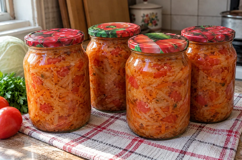 Тушим капусту с помидорами и перцем: заготовка для быстрых щей выходит густой и ароматной