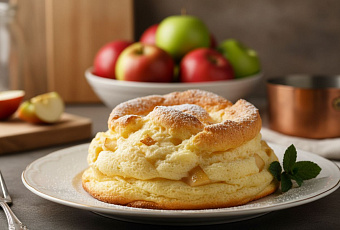 Яблочное суфле из 2 ингредиентов: нежный десерт за вечер