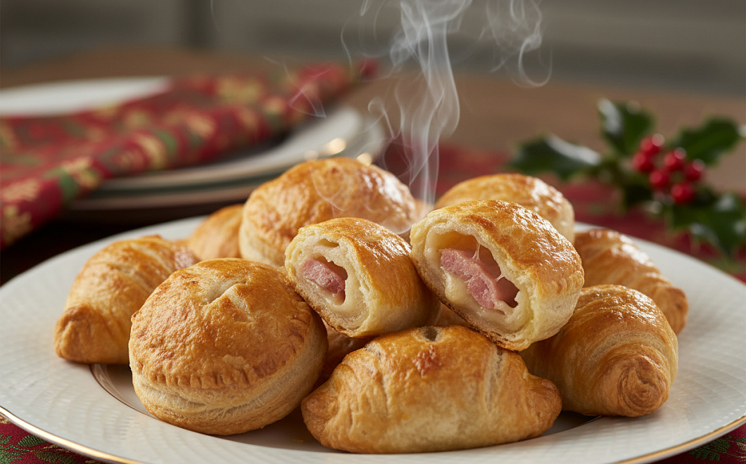 Мини-пирожки с сыром и мясом в пельменнице для праздничного стола