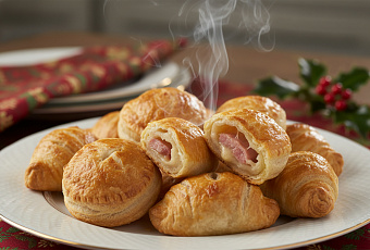 Мини-пирожки с сыром и мясом в пельменнице для праздничного стола