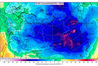 Росгидромет предупреждает об аномальных морозах и ураганах по всей России