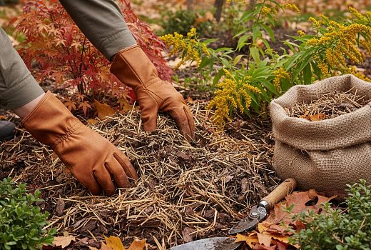 Какие растения необходимо мульчировать осенью для защиты от морозов